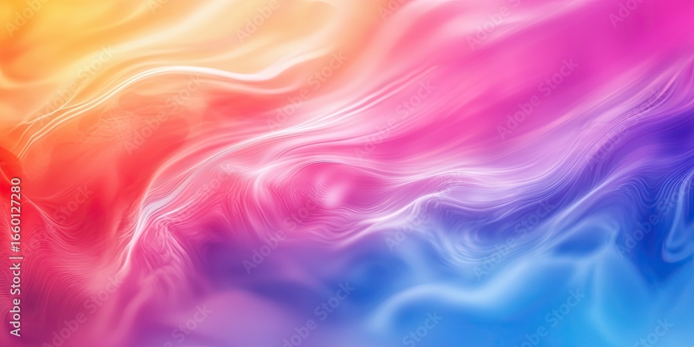 Poster a mix of bright colors seamlessly blending into a smooth gradient, creating a vibrant and harmonious
