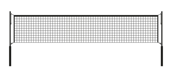 Black volleyball net icon in minimal style. Sports equipment illustration for game, competition, or outdoor activity concepts. © Тима Рябец