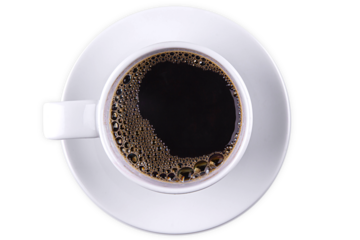 cup of coffee isolated on transparent background, high quality png image