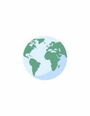 Fototapeta premium Earth Globe Icon – World, Planet, Global, Geography Symbol