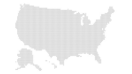 Obraz premium USA Map Art. American Map Dotted Design