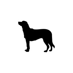 vector  isolated black silhouette of a dog