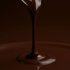Melted Chocolate Drizzle Close-up