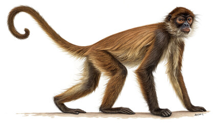 Extinct animal brown spider monkey