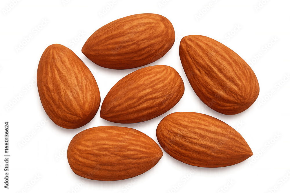 Poster promoting healthy diets with nutritious and delicious almonds, perfect for snacking or adding to var