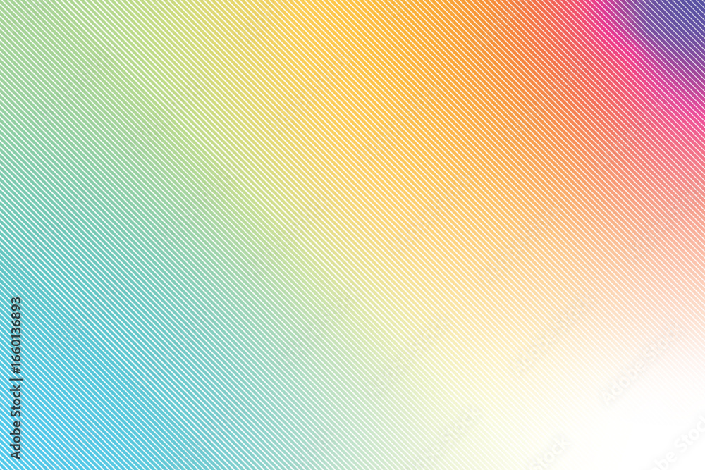 Poster trendy geometric vibrant gradient mesh with diagonal lines.