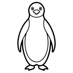 Simple line drawing of a penguin