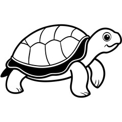 Cute cartoon turtle illustration