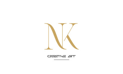 NK, KN, N, K abstract letters logo monogram