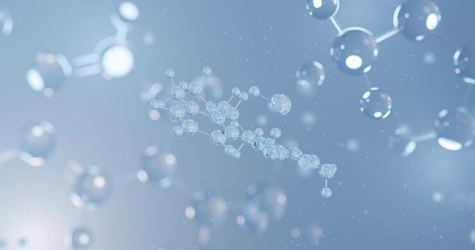 Apomorphine hydrochloride rotating 3D model of antiparkinsonian agent, seamless looped video

