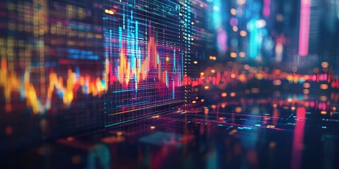 Financial presentation depicting various investment strategies through colorful charts and graphs, designed to be professional and engaging.
