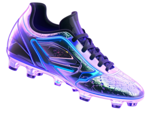  Innovative Athletic Footwear Concept: Futuristic Cleats, isolated on transparent background PNG