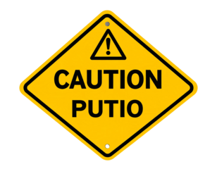 Minimal Flat Style Cleaning in Progress Caution Sign, PNG