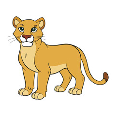 A puma coloring page featuring a sleek, powerful big cat in a natural pose, ready to be brought to life with vibrant colors and creative imagination.
