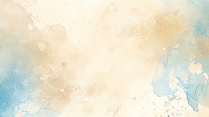 Abstract watercolor background, pastel blue, beige, pastel texture, light tones, subtle watercolor style, flat minimalist hand-drawn vector illustrations, harmonious composition.