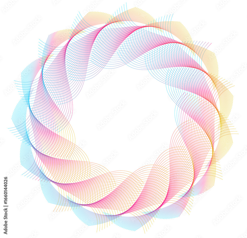 Aufkleber design elements. wave glittering dotted lines. abstract glow wavy stripe on white background isolate