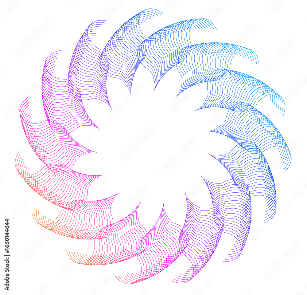 Aufkleber design elements. wave glittering dotted lines. abstract glow wavy stripe on white background isolate