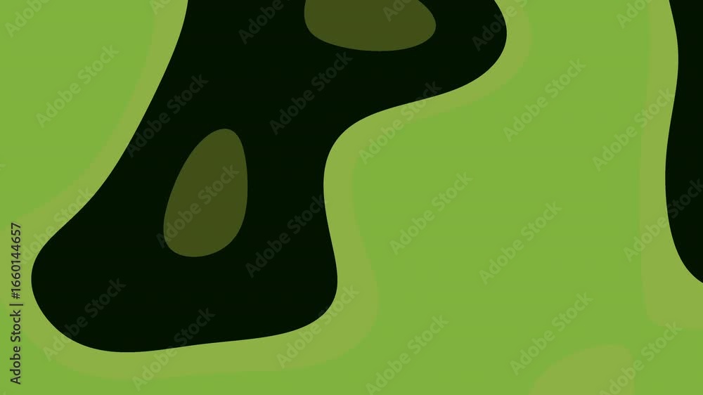Poster abstract gradient with organic shapes in dark green and light green hues. features a flowing design 