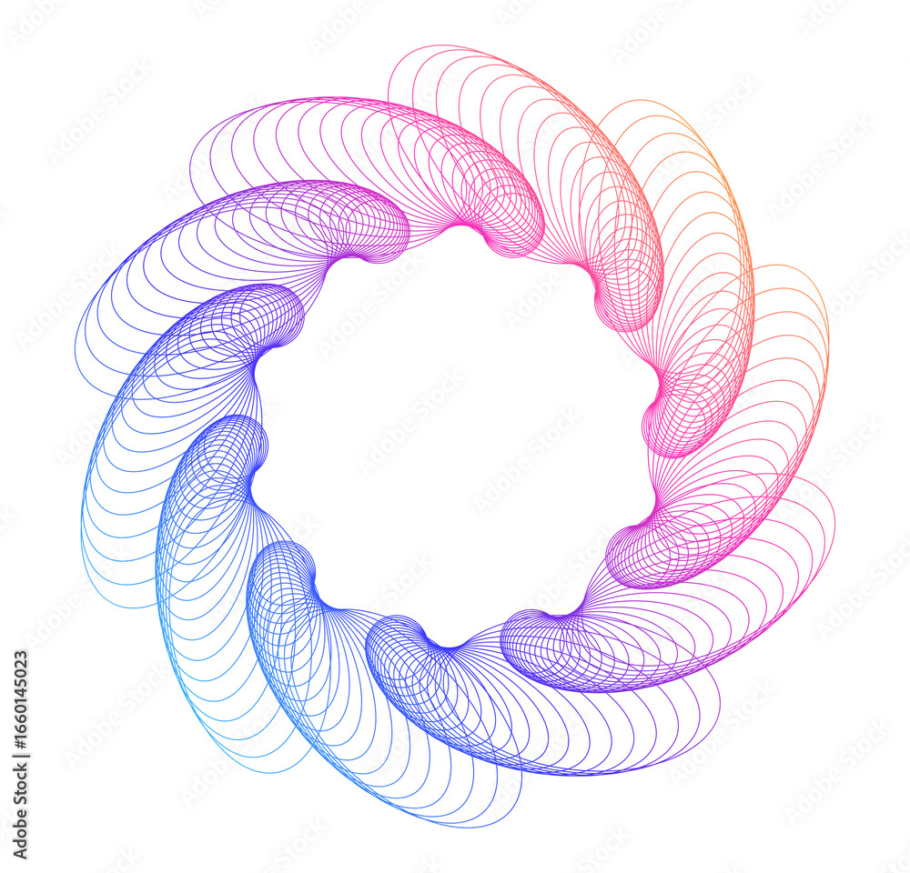 Aufkleber design elements. wave glittering dotted lines. abstract glow wavy stripe on white background isolate