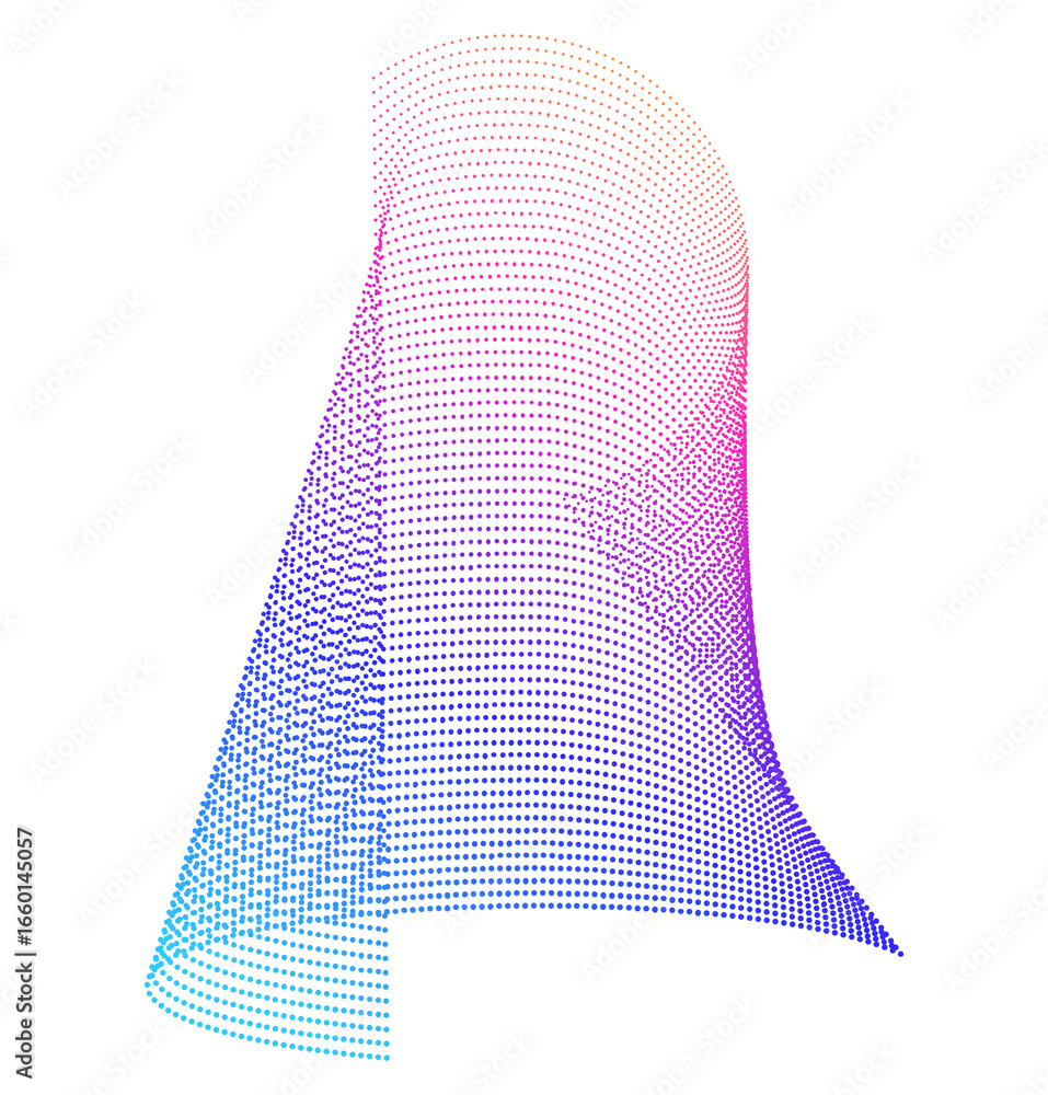 Poster design elements. wave of many purple dotted lines. abstract wavy stripes on white background isolate