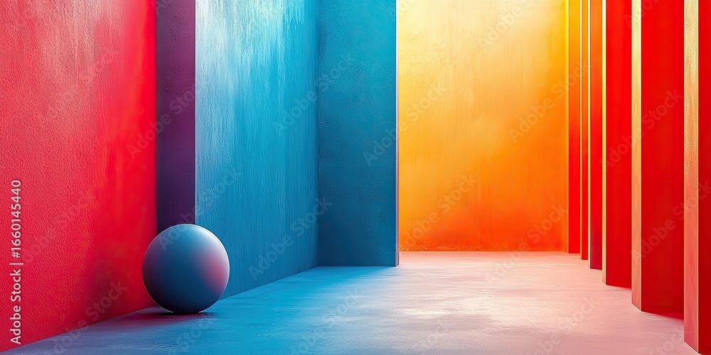 Aufkleber in this abstract scene, minimalist principles are applied with a focus on simple color palettes, ble