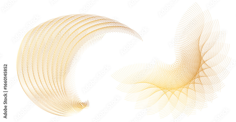 Poster design elements. wave glittering dotted lines. abstract glow wavy stripe on white background isolate
