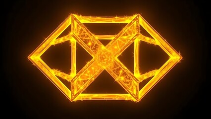 Molten gold forming impossible geometric shapes in zero gravity, defying physical laws.