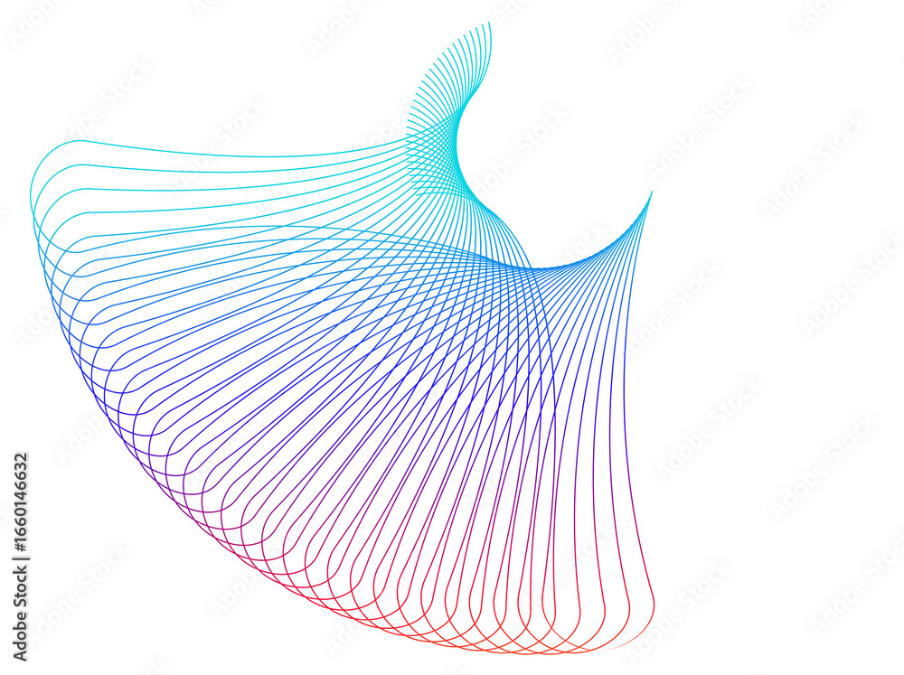 Aufkleber design elements. wave glittering dotted lines. abstract glow wavy stripe on white background isolate