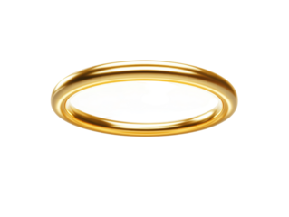 Elegant gold halo ring with glossy finish on black background