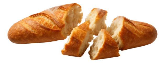 Crackling baguette, steam emerging from each broken piece.