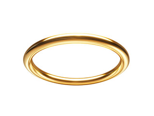 Elegant shiny gold ring with smooth surface and minimalist design
