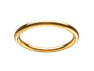 Elegant shiny gold ring with smooth surface and minimalist design