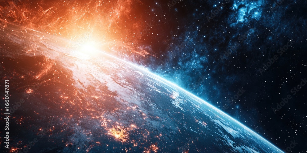 Poster a modern space ui with dynamic celestial maps, interactive controls, and a minimalist, high-tech aes