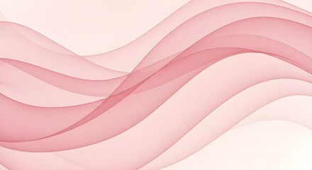 Obraz premium Un fondo de pantalla rosa suave con formas de olas fluidas, ideal para productos o eventos relacionados con la belleza.