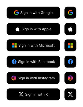 single sign in / sign up buttons