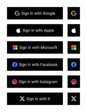 single sign in / sign up buttons