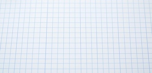 Close-up of crisp white graph paper with fine grid lines, perfect for backgrounds,  mathematics,  paper