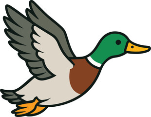 Flying duck vector