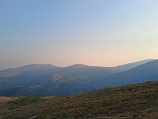 sunset in the mountains