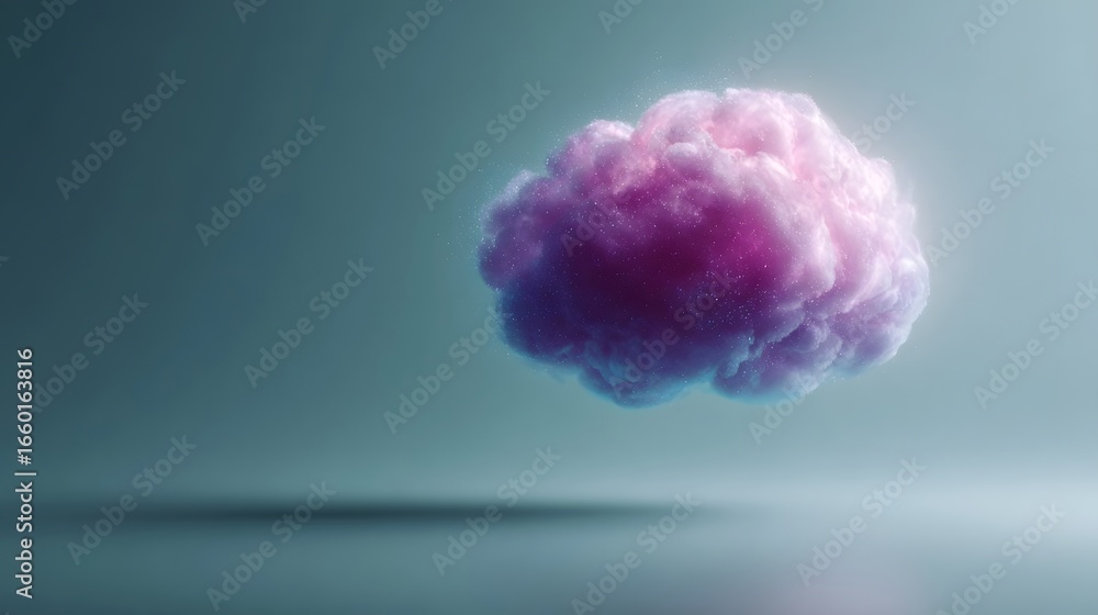 Poster Thought bubble with gradient lighting in a minimal  environment