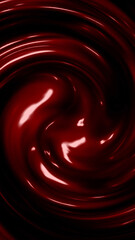 Glossy dark red swirl texture background abstract liquid design in 4k