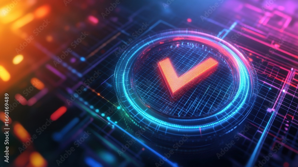 Poster digital verification secure data approval.