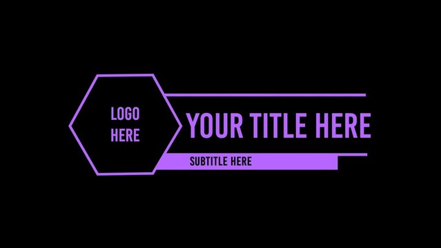 Retro Hexagon Cyber Video Game Lower Third