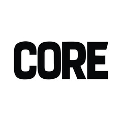 Modern CORE Wordmark Logo - Heavy Block & Brutalist Typography for Branding