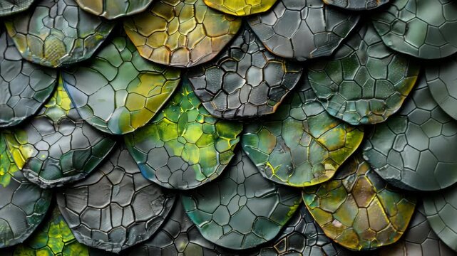 Selective focus. Closeup texture of natural animal scale surface pattern