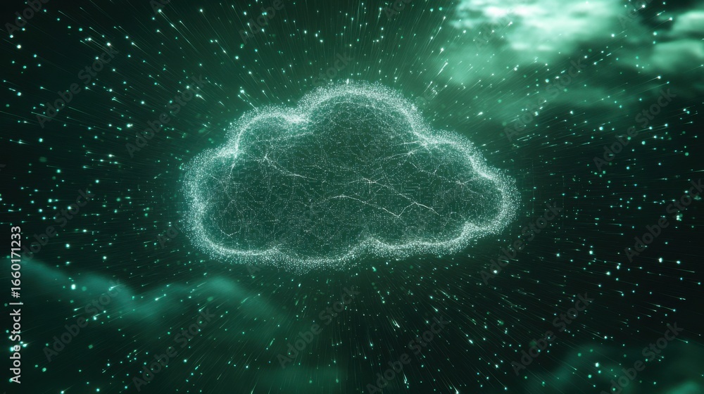 Poster cloud computing network data flow.