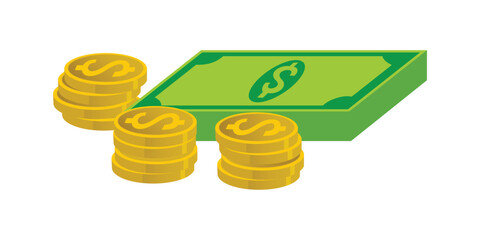 flat money cartoon design. finance symbol.