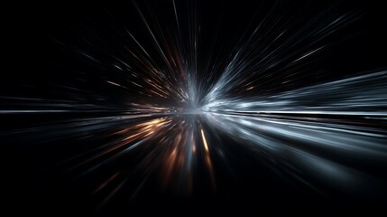 Abstract light trails create a dynamic sense of speed and motion, perfect for conveying futuristic themes and technological advancements in design