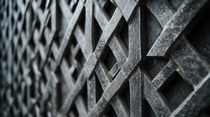 Intricate Stone Lattice Design.