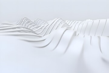 Soft white fabric with delicate ruffles and pleats